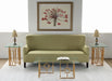ET353 Bamboo Accent Table with Glass Top