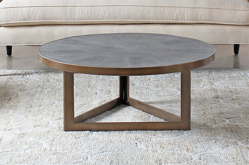 CT241 Brass Coffee Table with Shagreen Top