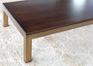 CT253 Mitchell Gold Parsons Cocktail Table in Vintage Brass with Sienna Finish