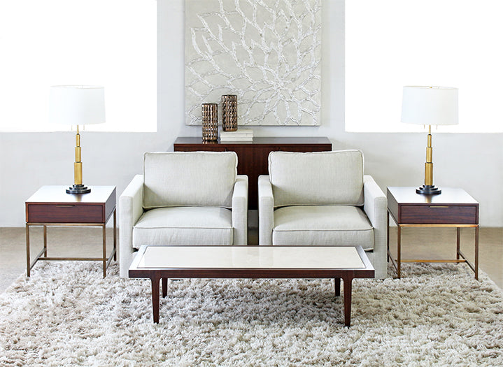 ET416 Mitchell Gold Reeve Drawer Side Table