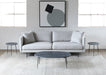ET431 Medium Black Marble End Table with Hammered Steel Base 