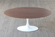 CT285 Saarinen Style Coffee Table with Walnut Top and White Base