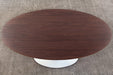 CT285 Saarinen Style Coffee Table with Walnut Top and White Base