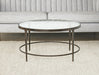 CT292 Roundabout Cocktail Table in Antique Pewter 