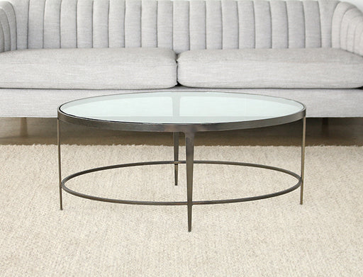 CT293 Roundabout Ellipse Cocktail Table in Antique Pewter