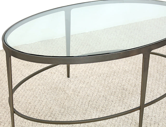 CT293 Roundabout Ellipse Cocktail Table in Antique Pewter
