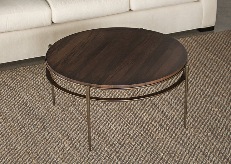CT295 Camden Round Cocktail Table with Maple Top