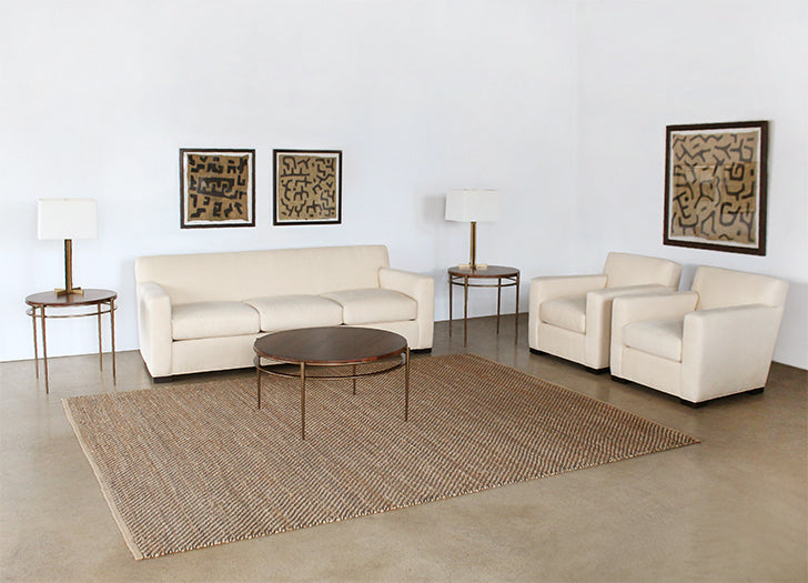 Jean Michel Frank Style Sofa in Linato Cream