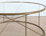 CT319 -Round Geometrical Brass Coffee Table