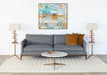 CT320 - Round Marble Coffee Table WBrass Tripod Base