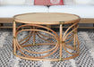 CT325 - South Seas Rattan Coffee Table W/Brass Accents