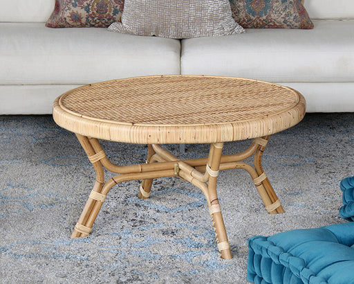 CT326 - Round Coffee Table In Natural Rattan