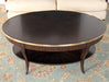 CT327 - Regency Cocktail Table With Brass Accent