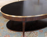 CT327 - Regency Cocktail Table With Brass Accent