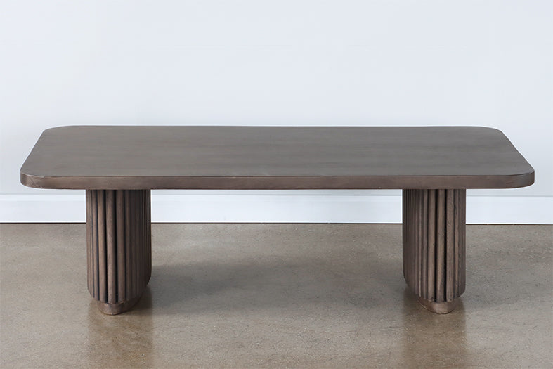 Reclaimed Wood Brown Coffee Table in Ashen Brown