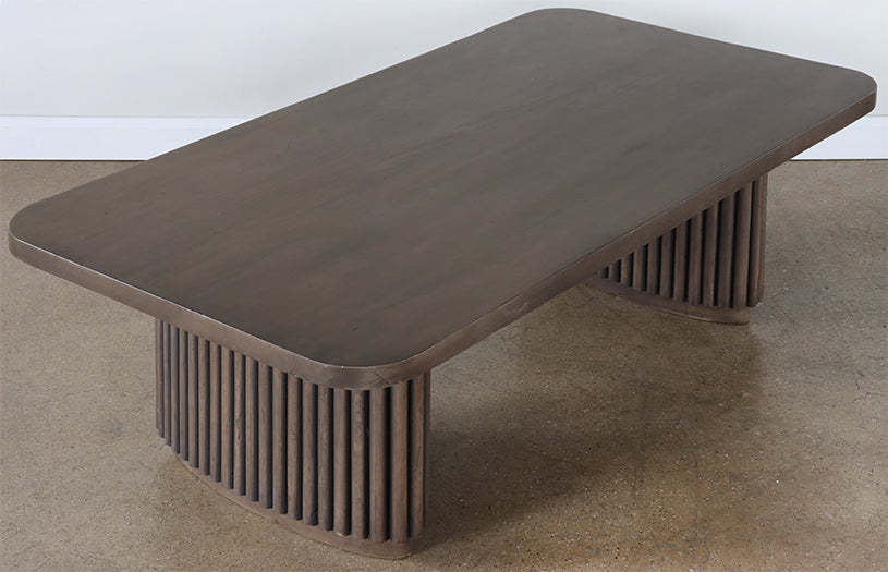 Reclaimed Wood Brown Coffee Table in Ashen Brown