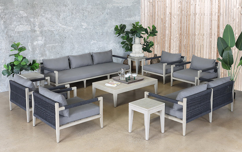 Charcoal & Grey Outdoor Lounge Chair