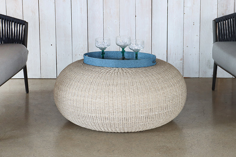 Vintage White Outdoor Coffee Table