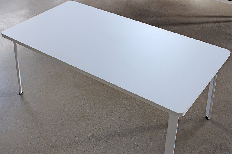 White Laminate & White Base Waiting Room Coffee Table