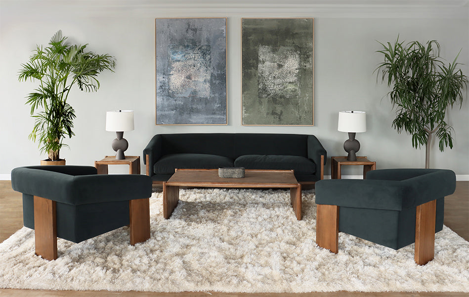 Weathered Oak Modern Waterfall Coffee Table