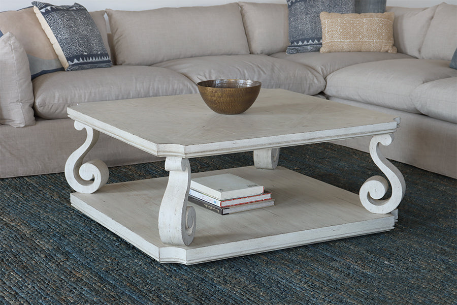 Scrolled Leg French Provincial Style Coffee Table