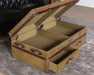 CT72 Vintage Brass Trunk Coffee Table 