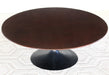 CT82 Restored Saarinen Coffee Table Black With Wood Top 