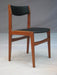 danish modern side chair black leather 7