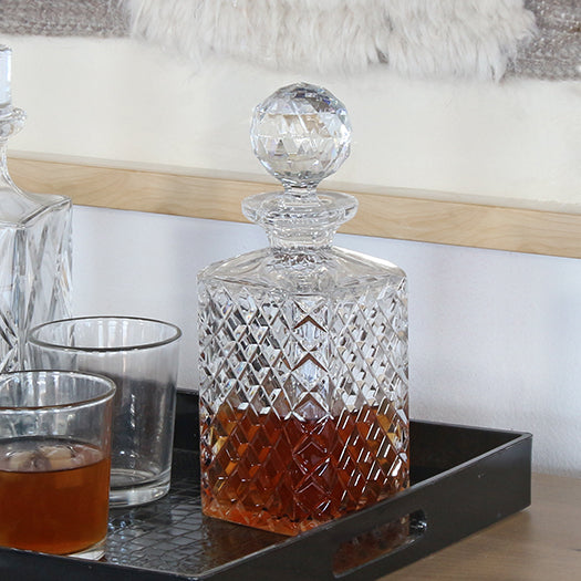 Diamond Cut Crystal Decanter