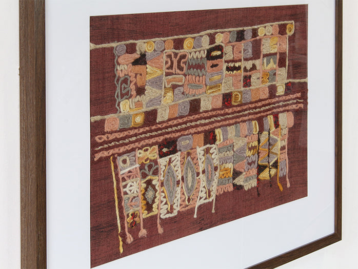 DECOR102 - Burgundy Embroidery 1 40W X 30H 