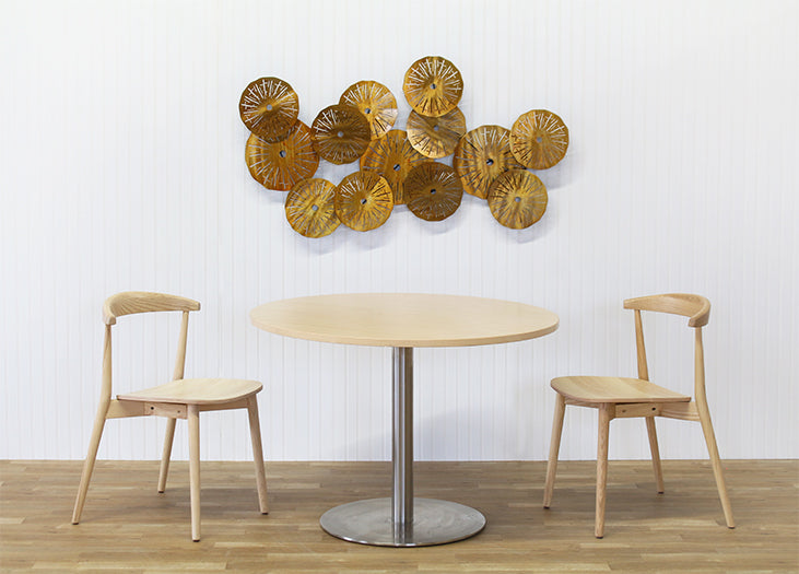 Multiple Brass Discs Wall Sculpture - Cleared Decor