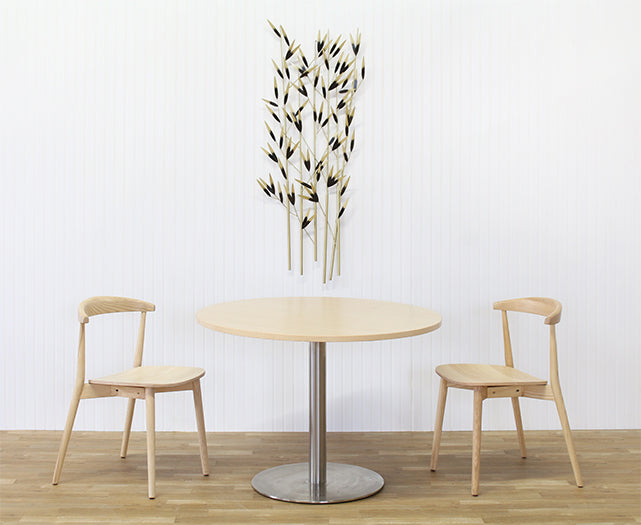 Black And Brass Bamboo Reeds Wall Sculpture - Cleared Decor