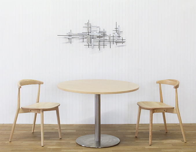 Ground Steel Abstract Grid Wall Sculpture - Cleared Decor