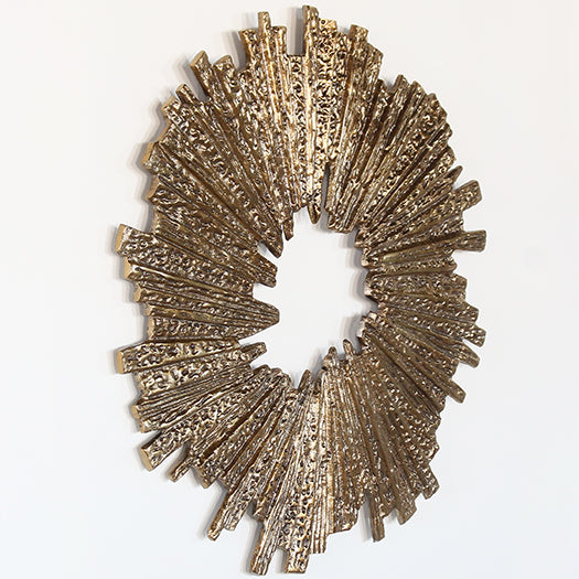 Brass Starburst Wall Sculpture- Cleared Decor
