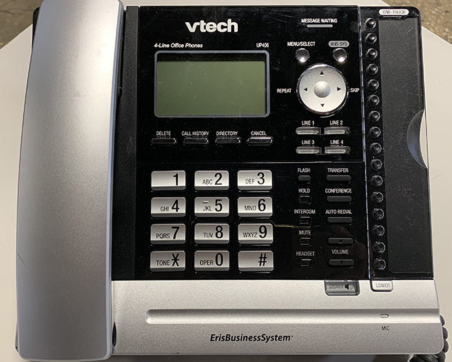 DECOR31 - Black and Silver 4 Line Office Phone