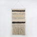DECOR50 - Handwoven Gray & Cream Wall Hanging 24W X 48H