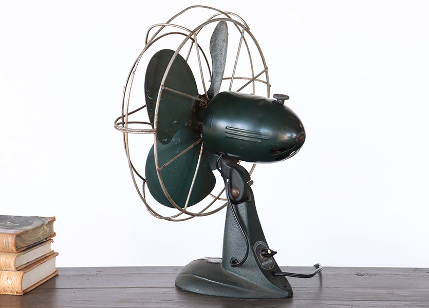 Vintage Dark Green Desk Fan