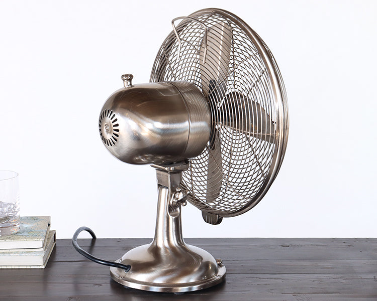 Vintage Stainless Steel Industrial Table Fan