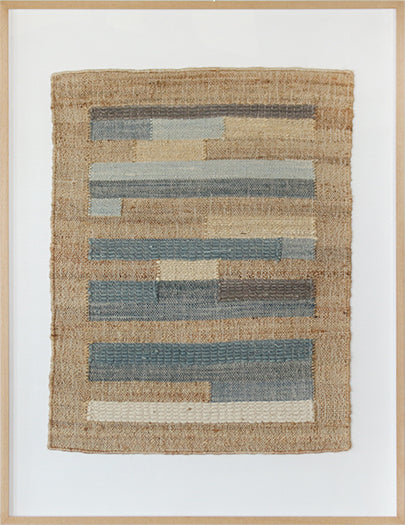 DECOR57 - Lineage Blue And Tan Woven Textile 36x48