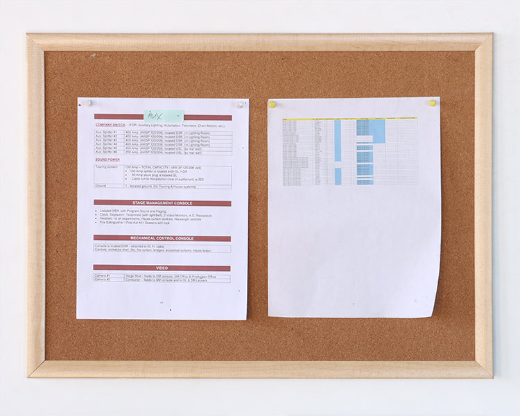 Wide Light Wooden Frame Bulletin Board