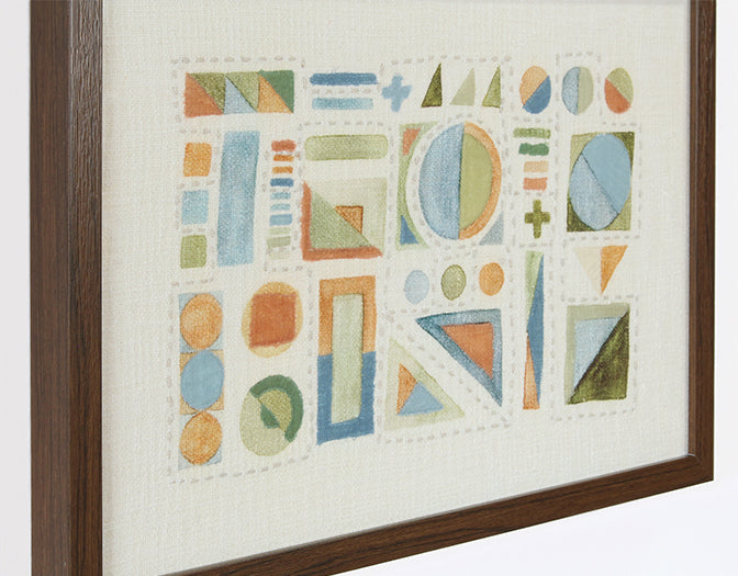 DECOR94 - Abstract Multi Textile 26W X 18H 