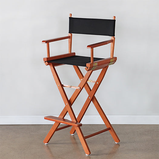 Director's Chair in Honey Oak and Black Canvas