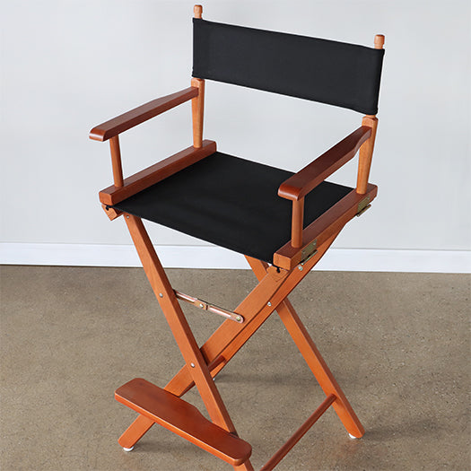 Director's Chair in Honey Oak and Black Canvas