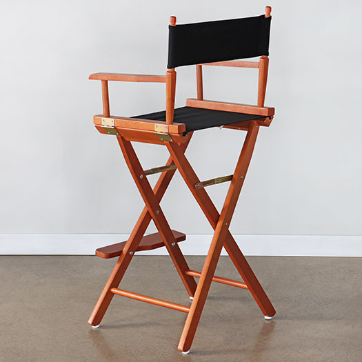 Director's Chair in Honey Oak and Black Canvas