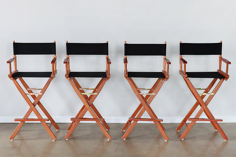 Director's Chair in Honey Oak and Black Canvas
