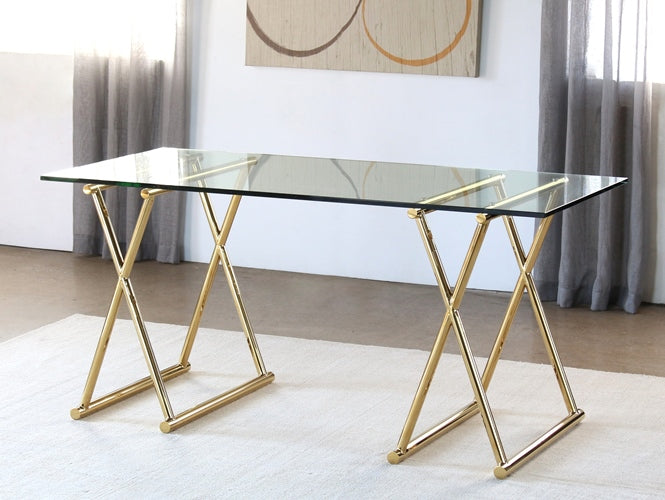 DK100 Mitchell Gold Xavier Desk in Polished Brass 