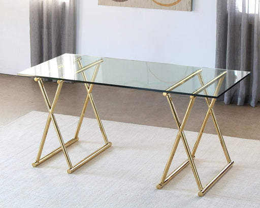 DK100 Mitchell Gold Xavier Desk in Polished Brass 