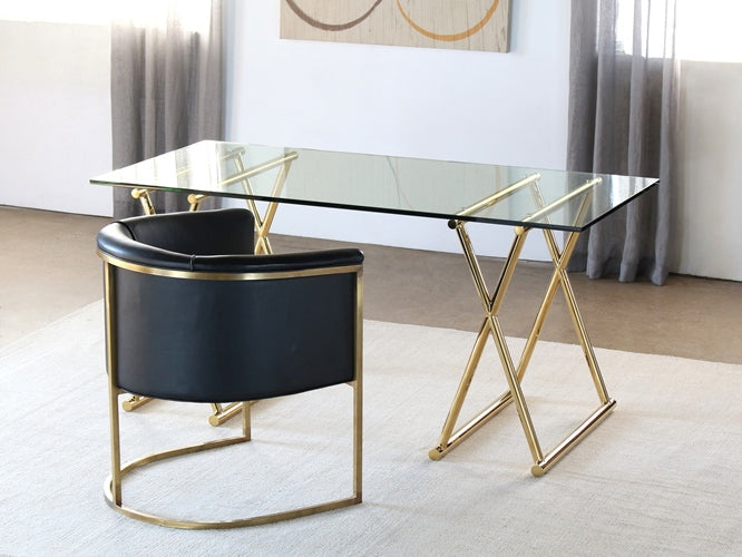DK100 Mitchell Gold Xavier Desk in Polished Brass 