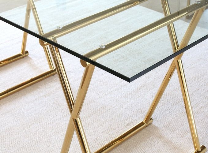 DK100 Mitchell Gold Xavier Desk in Polished Brass 
