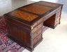 DK106 Mahogany Partners Desk with Leather Top 